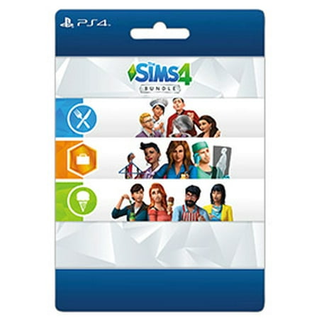 The SIMS 4 Bundle: Get to Work, Dine Out, Cool Kitchen Stuff, EA, Playstation 4, [Digital