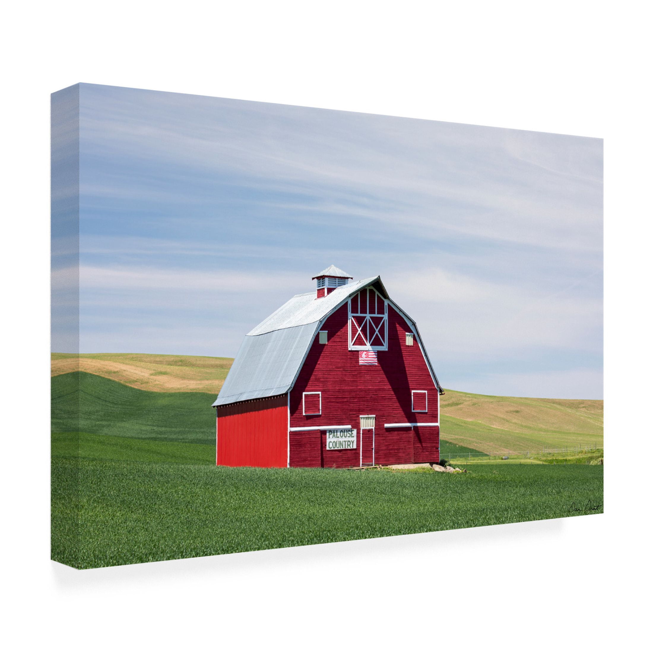 Trademark Fine Art David Drost Red Palouse Barn II Canvas Wall Art