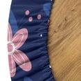 thumbnail image 5 of Ambesonne Floral Inspiration Fitted Round Tablecloth, Cartoon Garden, 56"- 60" Diameter, Rose Night Blue and Dark Blue, 5 of 5