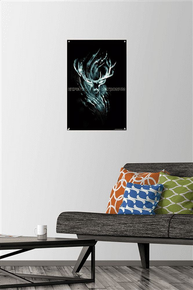 Harry Potter - Expecto Patronum Magic Wall Poster with Pushpins, 14.725" x 22.375"