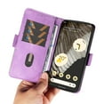 thumbnail image 4 of Jiahe Cover for Samsung Galaxy A32 4G, Wallet Case with Credit Card Holder,Rugged Magnetic Buckle Shockproof Folio Flip Leather Card Slot Stand Full Body Protection Case Cover, purple, 4 of 6