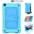 thumbnail image 7 of Shockproof Case for Galaxy Tab A 8.0 inch, Heavy Duty Stand Anti Scratch Drop-Proof Protection Kids Case with Hand Shoulder Strap for Galaxy Tab A 8.0 2019 Release SM-T290/T295/T297,Aqua & Blue, 7 of 7