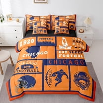 Erosebridal 7Pcs Football Bedding Set s,Twin Size Comforter Set with Sheets and Pillowcase,7Pcs Bed in a Bag,Rugby ren Bed Set, Sports Comforter