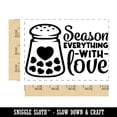 thumbnail image 2 of Season Everything with Love Salt Pepper Shaker Cooking Baking Rectangle Rubber Stamp Stamping Scrapbooking Crafting - Large 2.5in, 2 of 7