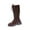 Coffee, variant on THDHVS Winter Boots for Women,Womens Shoes,Women's High-Top Lace-Up Plus-Size Boots Fall and Fashion Style Trendy Cool and Stylish British Equestrian Boots. Black