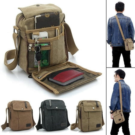 Multifuctional Retro Men Sport Canvas Shoulder Bags Messenger Bags Shoulder Bag Sling Casual Outdoor Sport Travel