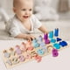 thumbnail image 3 of Tablero de anillos de arcoíris Montessori para niños, juguetes de madera para apilar y combinar, de 1 a 6 años 3 en 1, 3 of 9