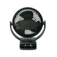 Mainstay 7 "Rechargeable USB Clip and Table Fan with LED Black