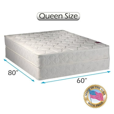 Dream Sleep Legacy One-Sided Mattress Set with Bed Frame Included - Orthopedic, Spine Support, Deluxe Quality Foam, Longlasting Comfort and None Flip by Dream Solutions USA (Queen 60"x80"x8")