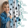 thumbnail image 3 of Bigfoot and Silhouette Blue Pattern Insulated Teens Curtains Set Of 2, Bedroom Essentials, Toddler Room Decor 52"x63", 3 of 5