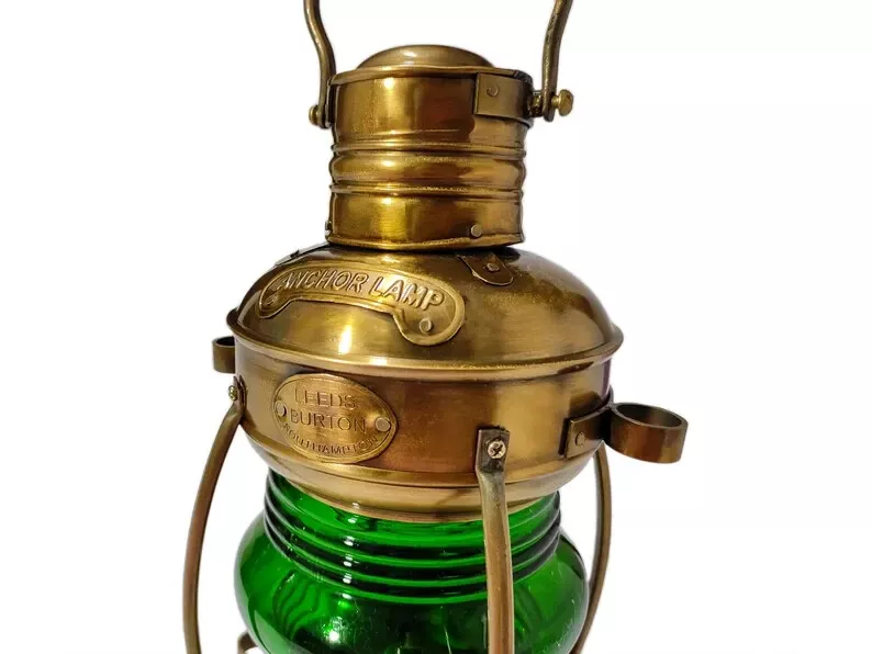 10" Solid Iron Working Outdoor Lantern Light, Nautical Ship/Boat Oil Lamp, Maritime