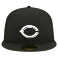 thumbnail image 2 of Men's New Era Black Cincinnati Reds Logo 59FIFTY Fitted Hat, 2 of 6