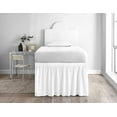 thumbnail image 2 of Dorm Bed Skirt - Extra Long College Dorm Bed Skirt 25" Drop - 100% Microfiber Ruffled Dorm Sized (39" x 80") College Bed Skirts, Elastic Bed Skirt for Easy Fitting - White Solid, Twin-XL Size., 2 of 5