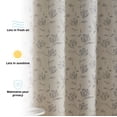 thumbnail image 4 of THD Zoe Burlap Flax Linen Floral Jacquard Window Grommet Long Thick Curtains Drapery Panels, Pair, 4 of 30