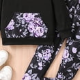 thumbnail image 4 of Toddler Baby Girl Set Long Sleeve Tops Sweatpants Cute Warm Outfits Cotton Clothing Sets Fall 6-12 Months 12-24 Months 2t 3t 4t 5t 6t 7t 8t 9t Children Purple 6-7 Years, 4 of 4
