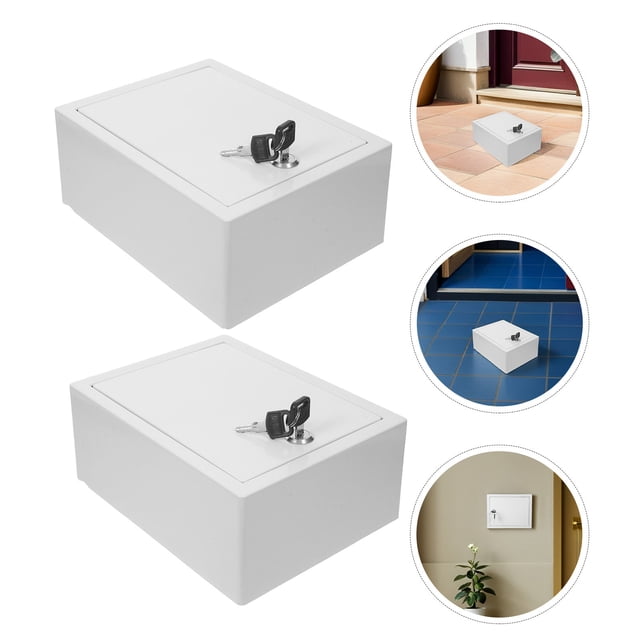 CIMAXIC 2 Pcs Boîte à Lait Verrouillable Murale avec Conception Imperméable pour Porche et Maison
