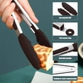 thumbnail image 3 of PATLOLLAV 470℉ Heat Resistant Kitchen Tongs 12 inch Silicone Cooking Tong with Firm Sealed Non Stick Rubber Tips & Silicon Coated Stainless Steel Handle & Smooth Locking for Serving Salad, 3 of 4