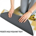 thumbnail image 3 of Sunflower Checkered Pattern Hot Yoga Mat Towel Non Slip for Hot Yoga - Quick-Drying Yoga Mat Cover with 4 Corner Pockets with Travel Bag - Hot Yoga Towel Non Slip Grip Moisture Wicking Sweat 70"x26", 3 of 5
