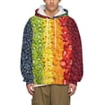 thumbnail image 3 of Sweat à Capuche Mode Hommes Décontracté Mode Feuille Impression Numérique 3D Manches Longues Chandail en Molleton Fête Rue Populaire Haut, 3 of 5
