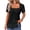 8# Black, variant on Lace Short Sleeve Blouse for Women Elegant Scalloped Square Neck Solid Colors Dressy Casual Shirts Tops Office Date Party White L