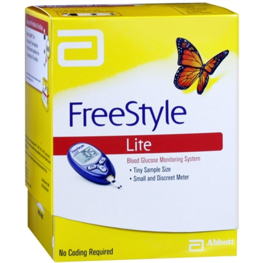 2 Pack FreeStyle Lite Blood Glucose Monitoring System 1 Each