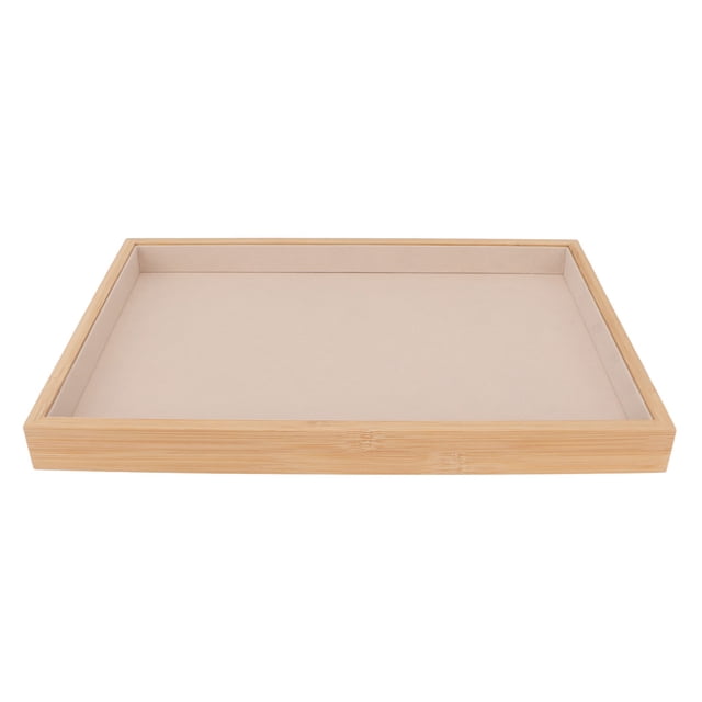 Bandeja De Joyería, Organizador De Cajón De Joyería De Madera Con Función De Exhibición Clásica Ligera Para Joyería ANGGREK FD1511