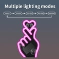 thumbnail image 6 of Solar-Powered Finger Heart Car Window Light, Solar Powered Wireless Led Heart Shape C-Pillar Neon Light, Wireless Suction Mount with Smart Motion Sensor, Ip65 Waterproof, for Valentine‘s Day (Red), 6 of 9