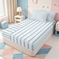 thumbnail image 2 of Erosebridal Minimalist Geometric Stripes Zipper Twin Comforter Sets with Fitted Sheet and 2 Pillowcases,Abstract Striped Zipper Bedding Set,Light Gray Reversible,4 Pieces, 2 of 7