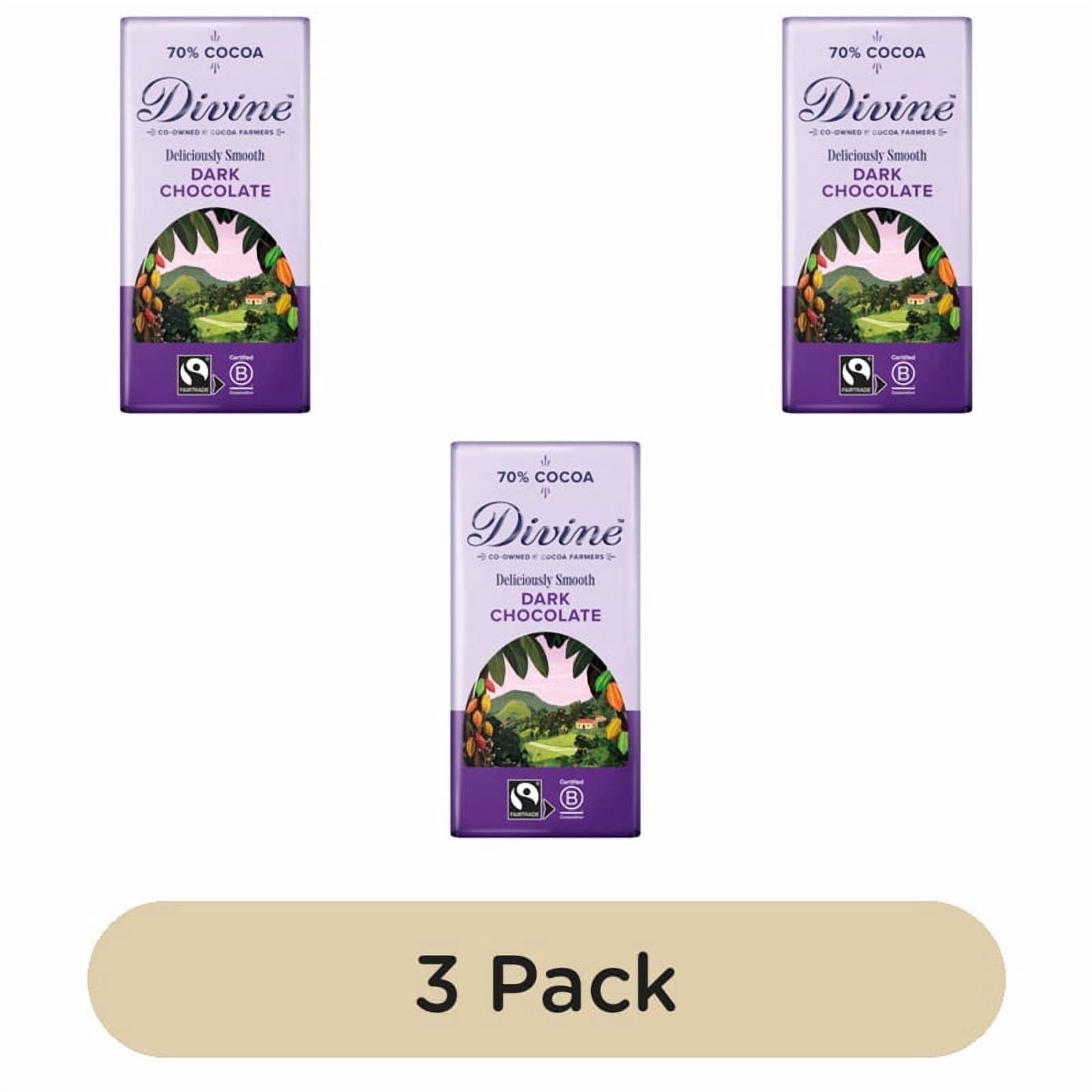 Divine 70% Dark Chocolate 90g, British Import (Pack of 3)