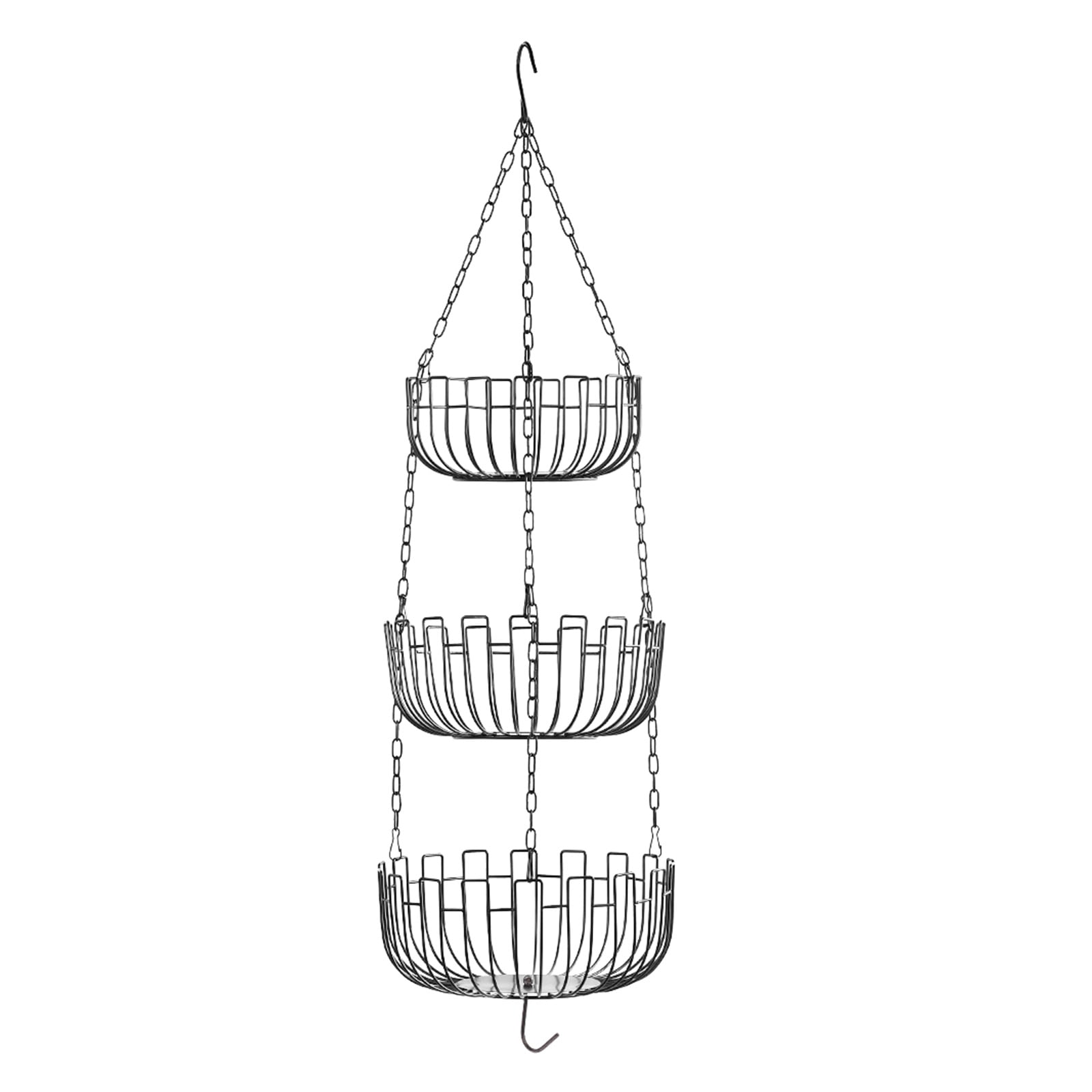 CHAOMA 3 Tier Hanging Fruit Basket Metal Vegetable Storage Organization