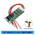 thumbnail image 2 of Carte de Protection de Chargeur Tournevis de Batterie 5S 15A Li-ion Lithium BMS 18650, Circuit de Protection de Cellule 18V 21V A20, Bien Conçu, 2 of 5