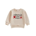 thumbnail image 1 of Gupgi Chandail en Molleton Garçon Tout-Petit Saint-Valentin Imprimé Lettre Cœur Manches Longues Col Rond Pull Bébé, 1 of 9