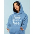 thumbnail image 4 of Tstars Womens Christian Shirts Christian Clothes Faith Over Fear Christian Clothes for Ladies Following Jesus Faith Shirts Christian Outfits Jesus Clothing Women Birthday Hoodie, 4 of 6