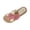 Pink, variant on Women's Cushioned Bow Slides for Indoor and Outdoor Comfort with Non-Slip Sole