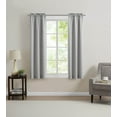 Mainstays Solid Grey Dawn Room Darkening Rod Pocket Curtain Panel Pair