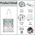 thumbnail image 3 of Sac Fourre-Tout en Toile Rayé Hippie – Sac de Courses Rétro Esthétique Réutilisable, 3 of 6