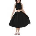 thumbnail image 4 of Liquidation d'Économies d'Été! WRKEKC Robes d'Été pour Filles, Robe Décontractée pour Filles, Justaucorps Ajusté à Manches Longues et Col Rond Uni pour Filles 11 Ans, 4 of 4