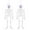 White, variant on Konghyp Halloween Skeleton Decorations - 2 Pcs 26 Inch Poseable Glitter Paper Hanging Ornaments for Halloween Party and Home Decor - DIY Articulated Skeletons for Holiday Displays