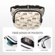 thumbnail image 5 of Fotbe Vintage Farm Pigs Cangurera Cuadrada con Estampado de Doble Capa, Bolsa de Cintura Ajustable Mini para Hombres y Mujeres, 5 of 9