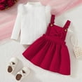 thumbnail image 6 of Gibobby Baby Kids Little Girl 2Pcs Fall Outfits 6 12 24 Months 2T 3T 4T 5T Long Sleeve Floral Print Pullover Tops + Flare Pants Set Toddler Clothes Set(3-4 Years,Red), 6 of 9