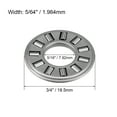 thumbnail image 2 of Uxcell NTA512 Needle Roller and Cage Thrust Assembly, 5/16" Bore 3/4" OD 5/64" Width 25000rpm Limiting Speed 5pcs, 2 of 3