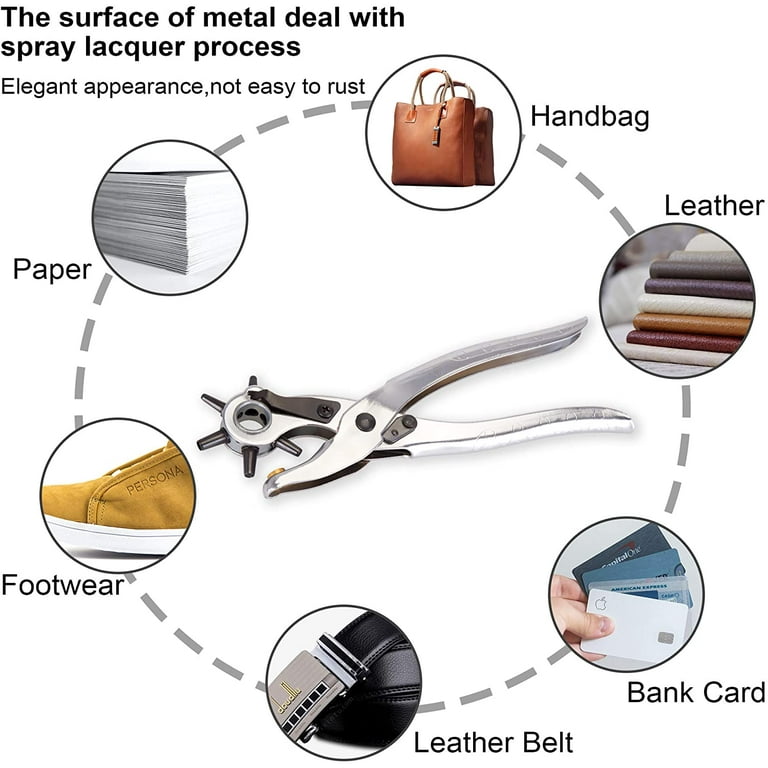  XOOL Leather Hole Punch for Belts, Watch Bands, Straps,  Collars, Saddles, Shoes, Fabric, DIY Home or Craft Projects : Arts, Crafts  & Sewing