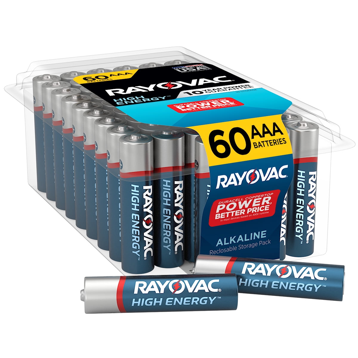 Rayovac High Energy Aaa Batteries 60 Pack Triple A Batteries Walmart Com