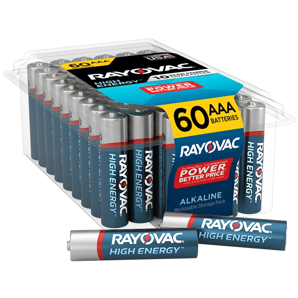 Rayovac High Energy AAA Batteries (60 Pack), Triple A Batteries