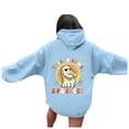 thumbnail image 1 of OJinShaWanO Fall Sweatshirts Ladies' Loose Top Cute Print Hoodie 5455, 1 of 7