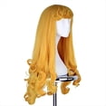 thumbnail image 4 of Peluca de Princesa de las Bellas Durmientes de Anime, Pelo y Amarillo para Mujer, Disfraz de Cosplay, Pelucas para Fiesta de Halloween, Pelo y Rizado, 4 of 5