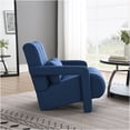 thumbnail image 3 of JERFIT Modern Accent Chair with Pillow, Navy Blue Upholstered Armchair for Living Room, Bedroom, Office, Reading Nook, 3 of 10