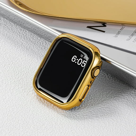 Allytechgroup Case for Apple Watch Ultra 1/ Ultra 2 49mm, Hard Shell Bumper Anti-Scratch Protective (No Screen Protector) Case Cover for Apple Watch Ultra 1 2 49mm, Gold