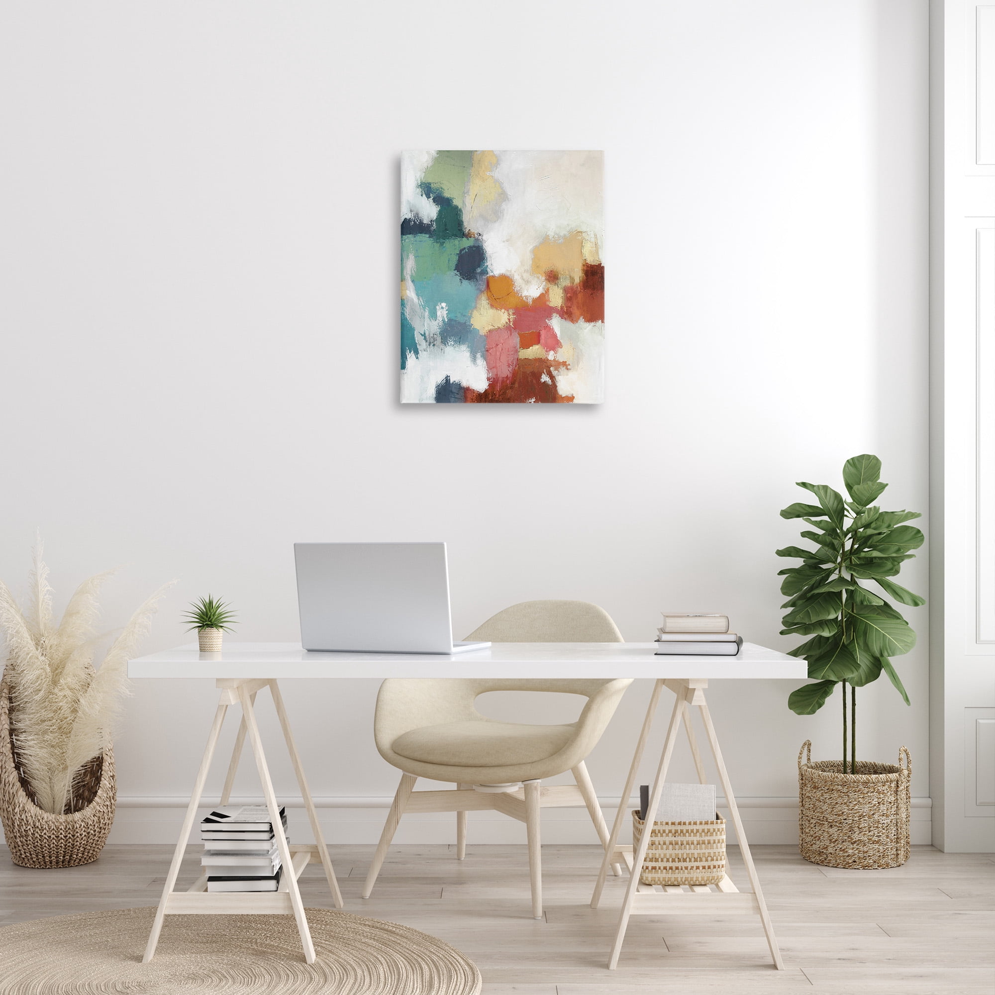 Stupell Industries Dynamic Abstract Hues Abstract Painting Gallery Wrapped Canvas Art Print Wall Art, 24 x 30