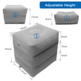thumbnail image 5 of Almohada inflable para reposapiés y piernas de viaje con altura ajustable para avión, coche, niños para dormir en vuelos largos, bomba de aire incluida, 5 of 5